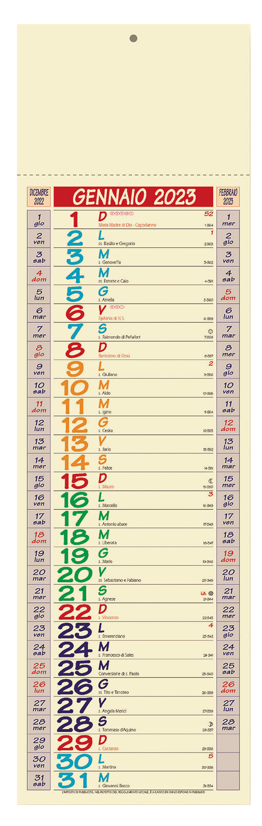 calendari personalizzati da muro silhouette (Olandesi)